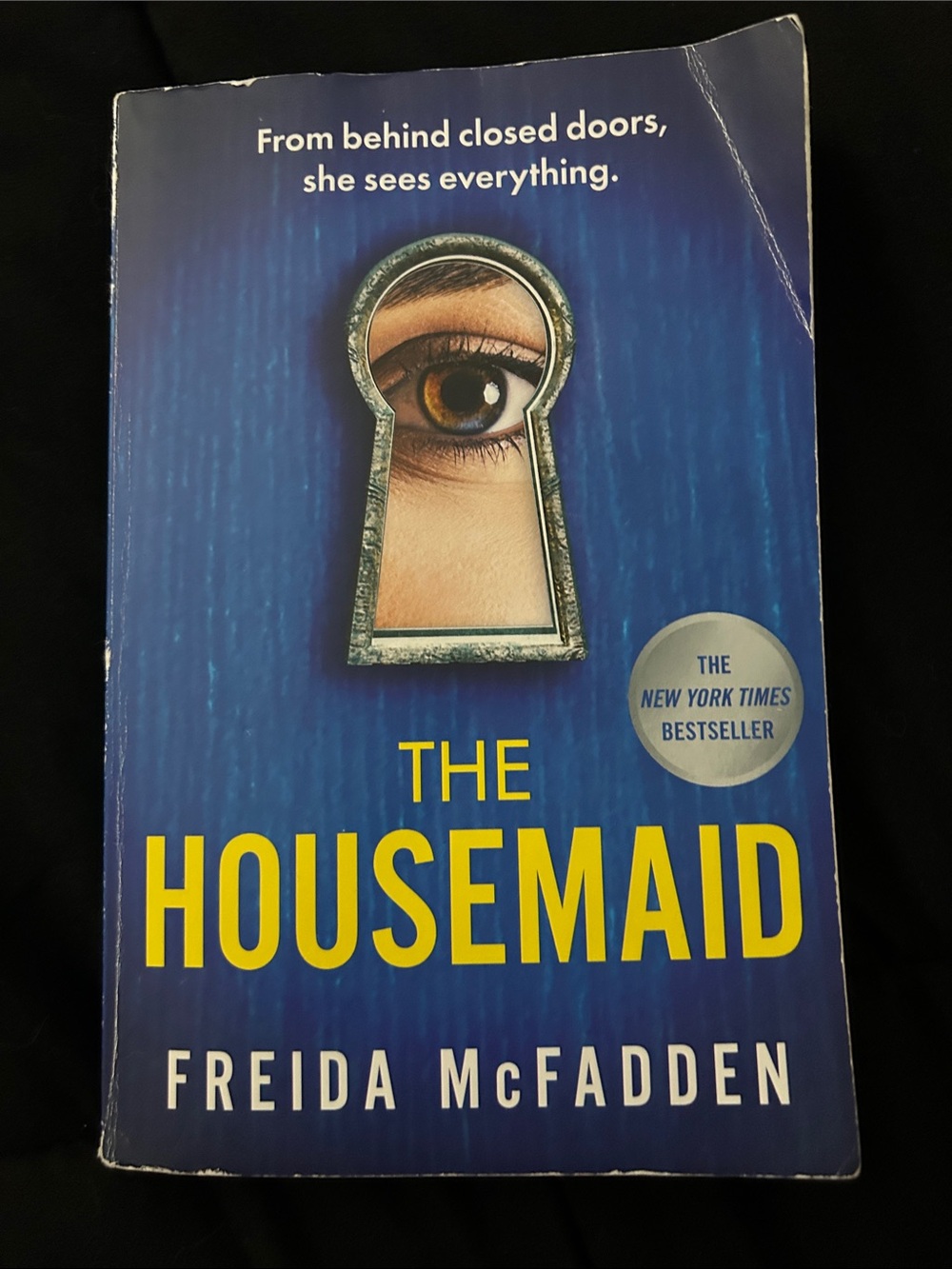 The Housemaid by Freida McFadden - Blue Paperback Thriller
